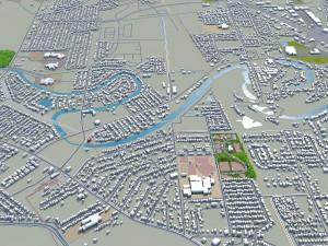 brownsville and harlingen city texas usa 70km 3Dモデル