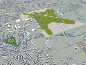 brownsville and harlingen city texas usa 70km 3Dモデル