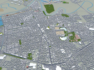 brownsville and harlingen city texas usa 70km 3Dモデル