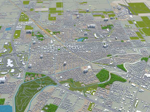 brownsville and harlingen city texas usa 70km 3Dモデル