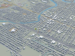 brownsville and harlingen city texas usa 70km 3Dモデル