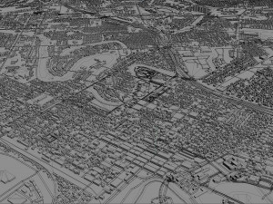 brownsville and harlingen city texas usa 70km 3Dモデル