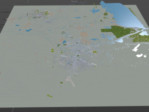 brownsville and harlingen city texas usa 70km 3Dモデル