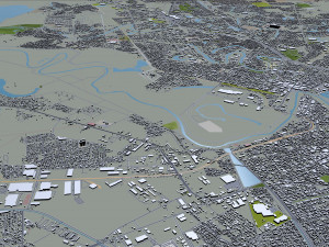 brownsville and harlingen city texas usa 70km 3Dモデル