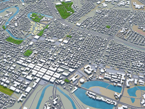 brownsville and harlingen city texas usa 70km 3Dモデル