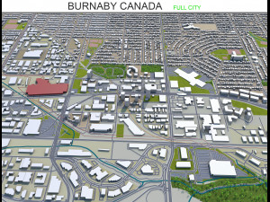 burnaby city canada 20km 3Dモデル