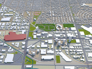 burnaby city canada 20km 3D-Modell