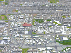burnaby city canada 20km 3D Model