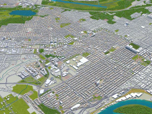 burnaby city canada 20km 3D Model