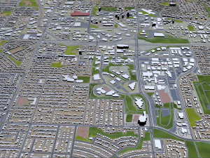 burnaby city canada 20km 3D Model