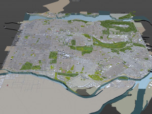burnaby city canada 20km 3D-Modell