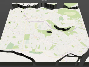burnaby city canada 20km 3D Model