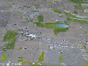 burnaby city canada 20km 3D Model