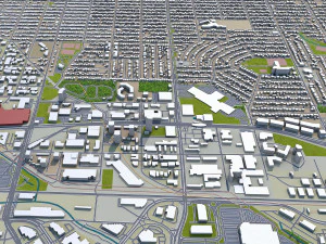 burnaby city canada 20km 3D Model