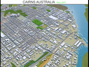 cairns city australia 50km 3D Model