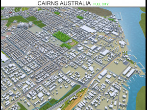 cairns city australia 50km 3D Model