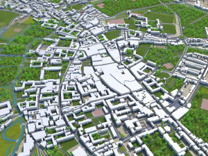 cambridge city uk 20km 3D 모델