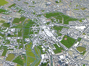 cambridge city uk 20km 3D 모델