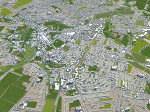 cambridge city uk 20km 3D 모델