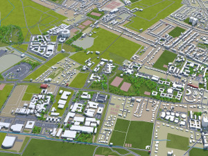 cambridge city uk 20km 3D 모델