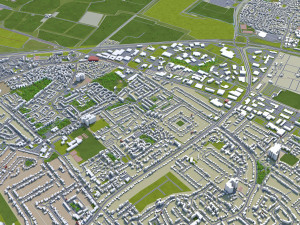 cambridge city uk 20km 3D 모델