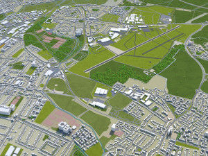cambridge city uk 20km 3D 모델