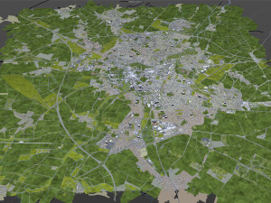 cambridge city uk 20km 3D 모델