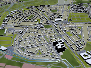 cambridge city uk 20km 3D 모델