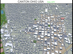 canton city ohio usa 30km 3D Model