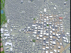 canton city ohio usa 30km 3D Model