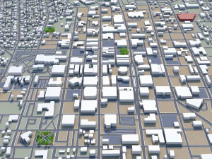 canton city ohio usa 30km 3D Model
