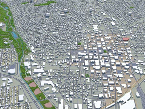 canton city ohio usa 30km 3D Model