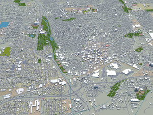 canton city ohio usa 30km 3D 모델