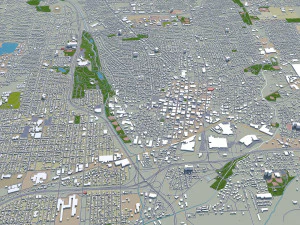 canton city ohio usa 30km 3D Model
