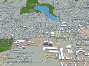 canton city ohio usa 30km 3D 모델