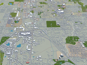 canton city ohio usa 30km 3D 모델