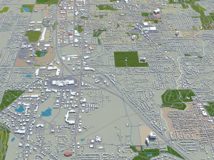canton city ohio usa 30km 3D Model