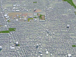 canton city ohio usa 30km 3D Model