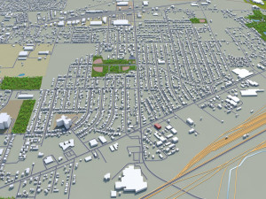 canton city ohio usa 30km 3D 모델