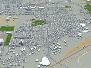 canton city ohio usa 30km 3D Model