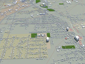 canton city ohio usa 30km 3D Model
