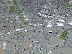 canton city ohio usa 30km 3D Model