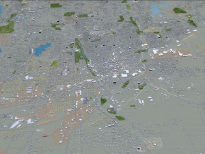 canton city ohio usa 30km 3D Model