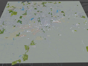 canton city ohio usa 30km 3D 모델