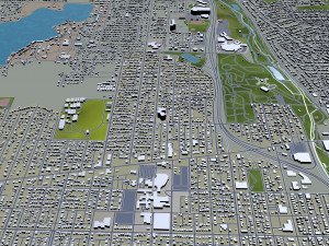canton city ohio usa 30km 3D 모델