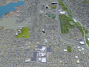 canton city ohio usa 30km 3D Model