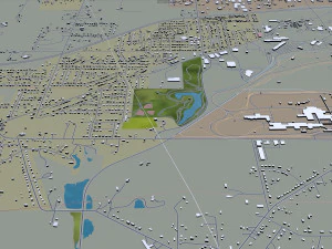 canton city ohio usa 30km 3D Model