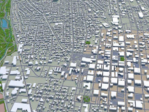 canton city ohio usa 30km 3D Model