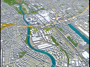 cardiff wales city uk 30km Modelo 3D