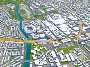 cardiff wales city uk 30km Modelo 3D